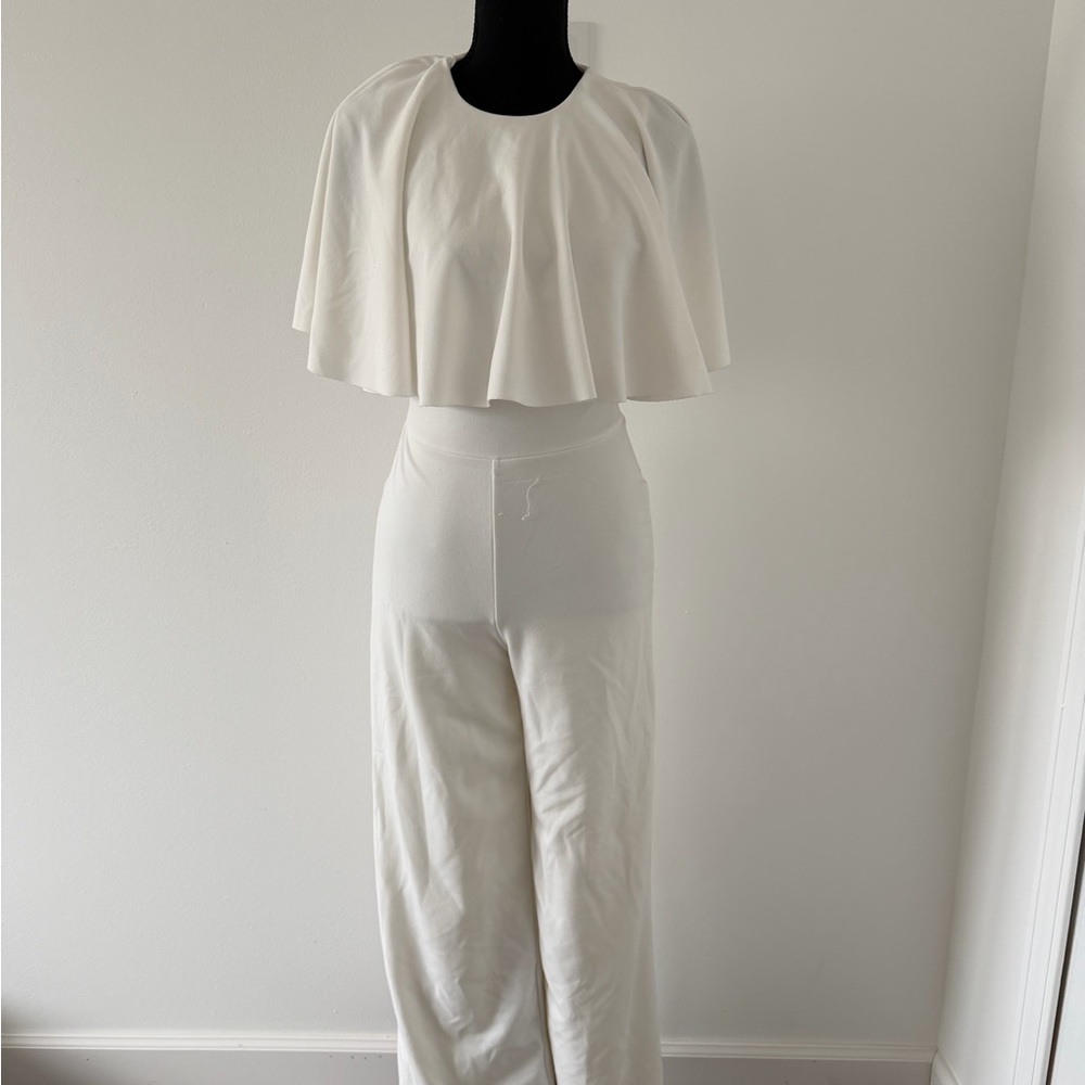 Club L London Straight Leg Jumpsuit with Cape